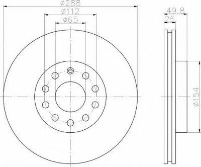 HELLA PAGID 8dd355109581 -  Тормозной диск